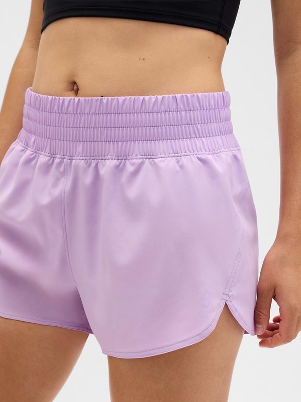 Lilac High-Waisted Athletic Shorts